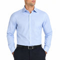 Camicia da uomo M azzurro chiaro a maniche lunghe con taschino stile classico