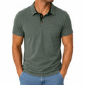 Polo uomo taglia M in tessuto verde con taschino stile casual