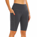 Pantaloncini ciclista donna S in tessuto elasticizzato grigio scuro con tasche laterali
